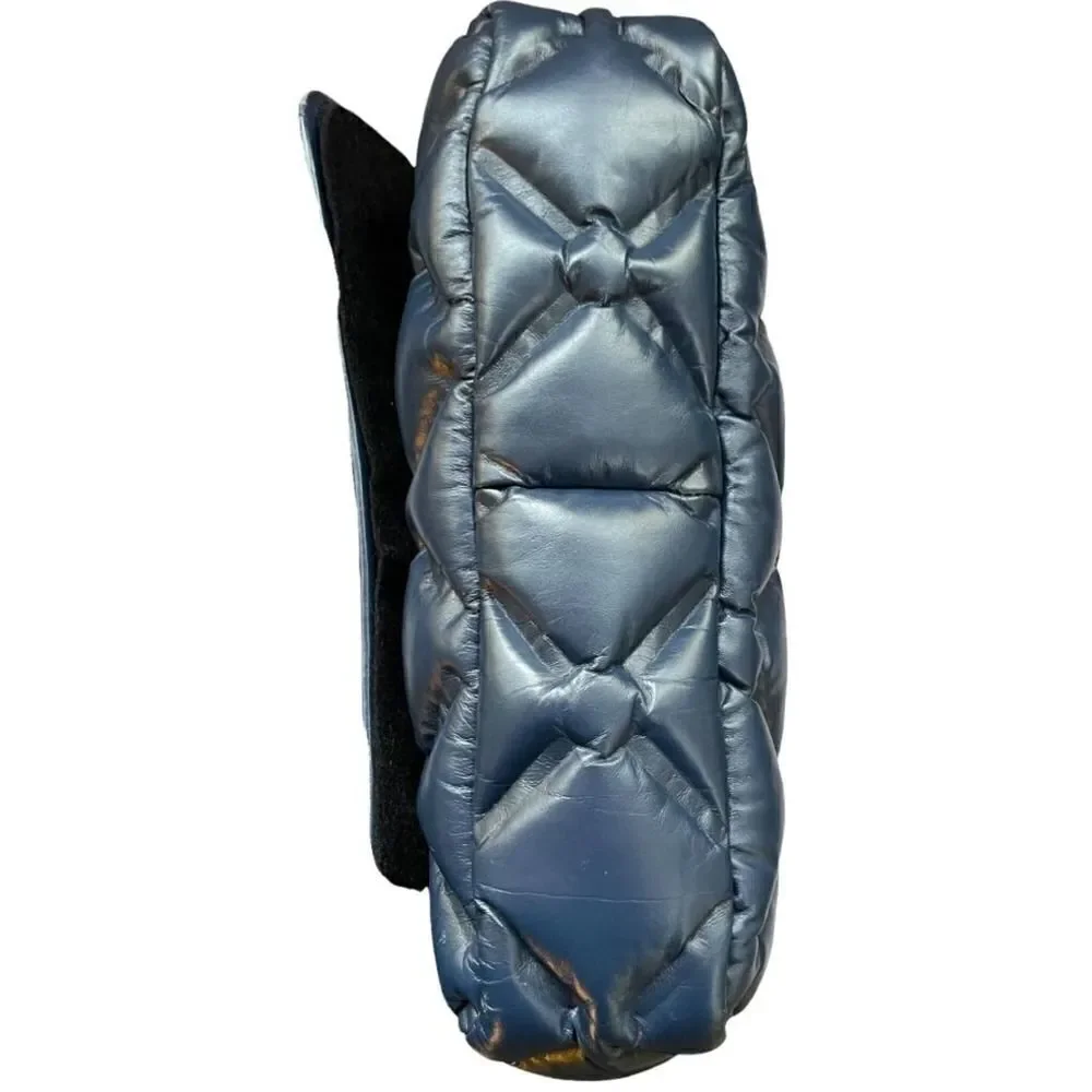 Chanel Chesterfield Large Quilted Lambskin Handbag Blue